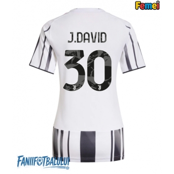 Juventus Jonathan David #30 Tricou Fotbal Replică 2025-26 Femei Acasa